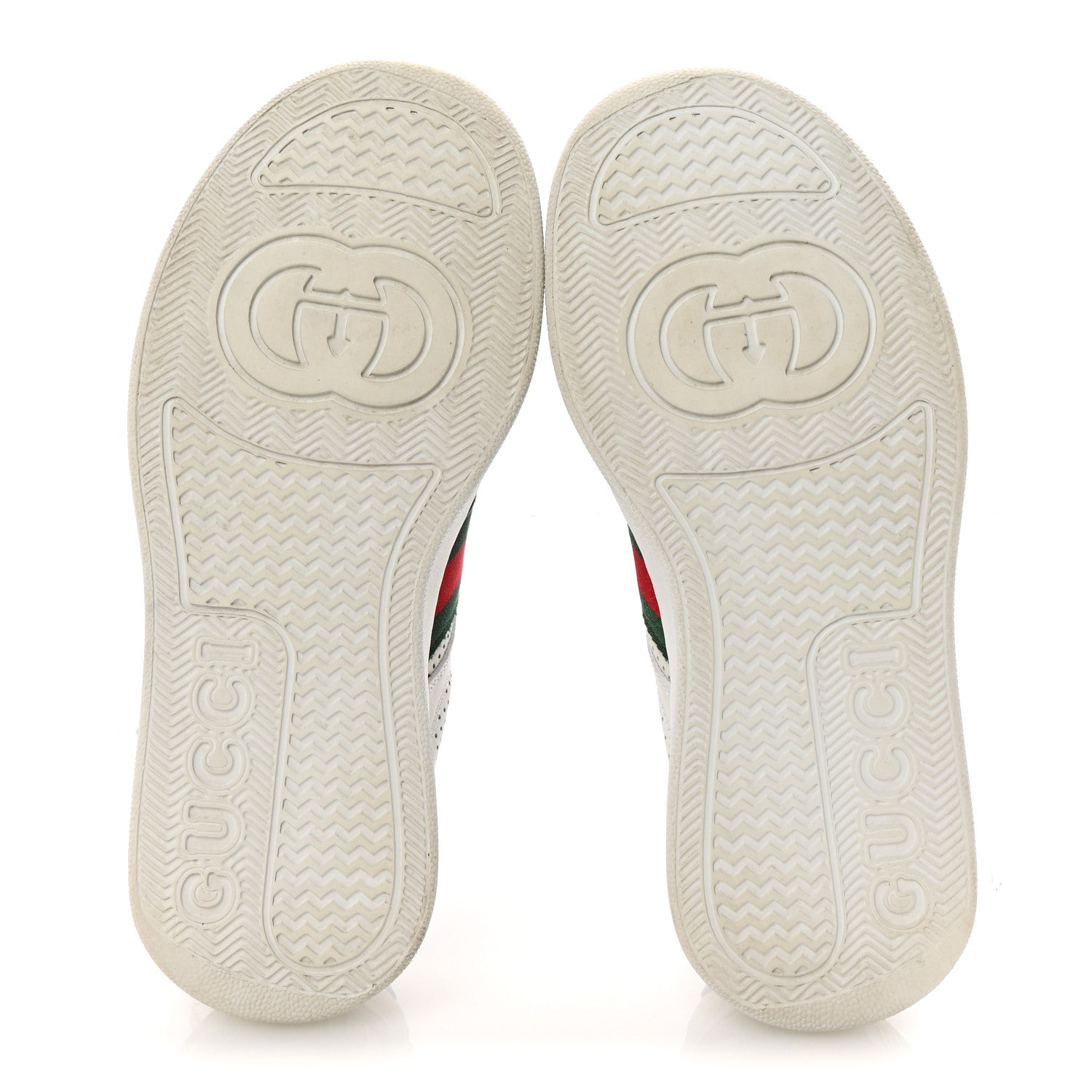 Gucci Calfskin Web Perforated Womens Platform 55mm Sneakers 38.5 White Bright Splash 6 of 9
