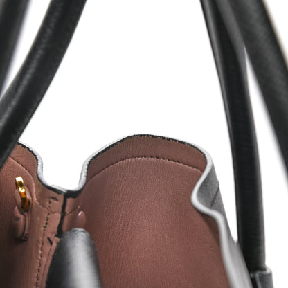 Prada Saffiano Cuir Medium Double Bag Black Mughetto 19 of 21
