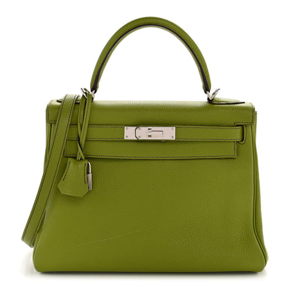 Hermes Taurillon Clemence Kelly Retourne 28 Vert Anis 1 of 14