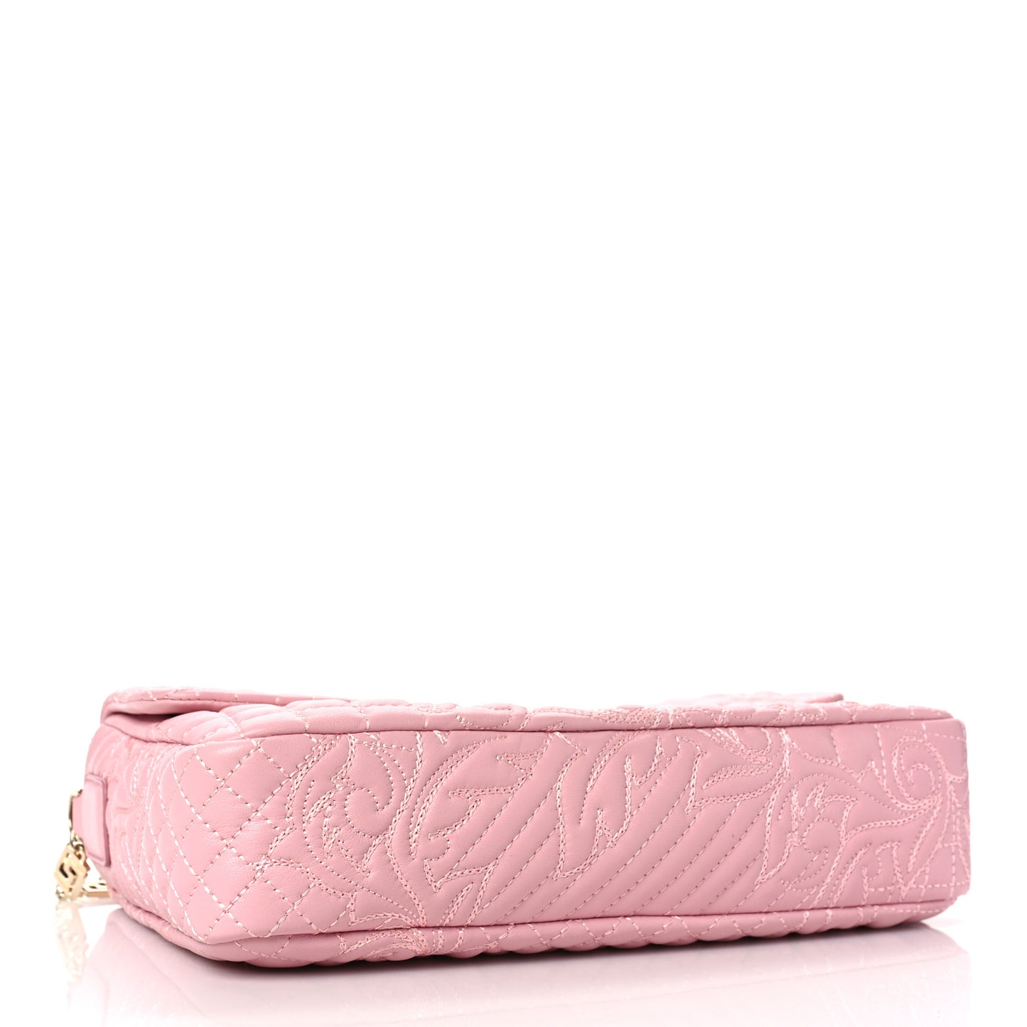 Nappa Barocco Quilted Vanitas Medea Shoulder Bag Pink