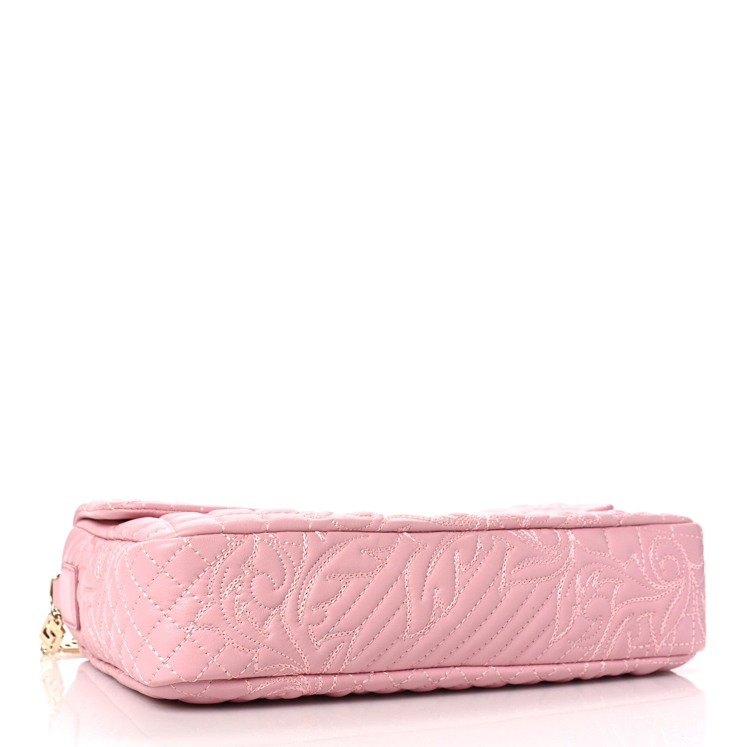 Versace Nappa Barocco Quilted Vanitas Medea Shoulder Bag Pink 4 of 8