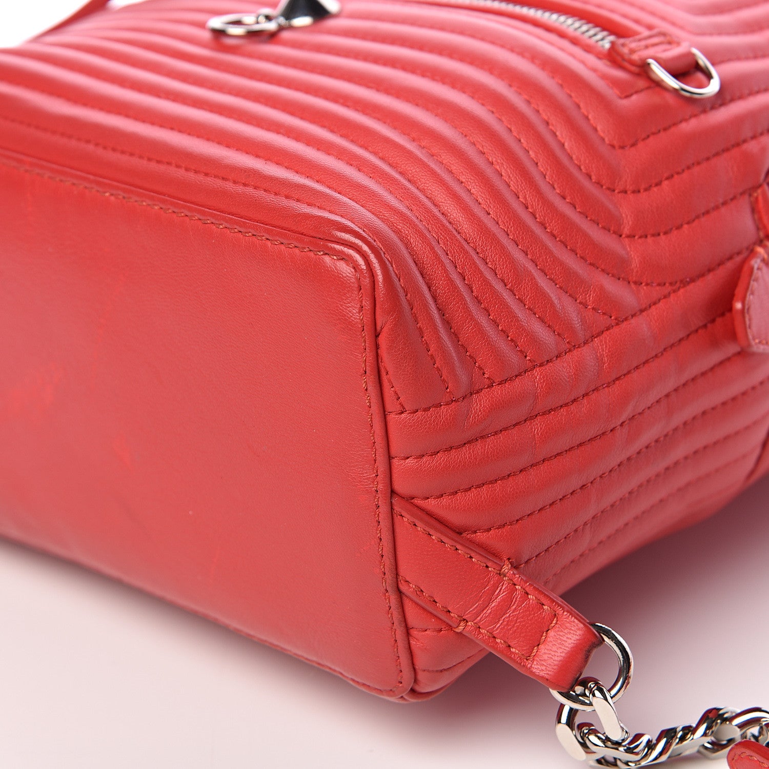 Fendi Shiny Nappa Trapuntata Mini Backpack Papavero 11 of 16