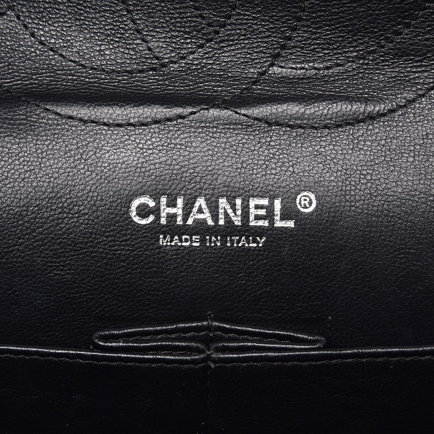 Patent Quilted Jumbo Double Flap Black