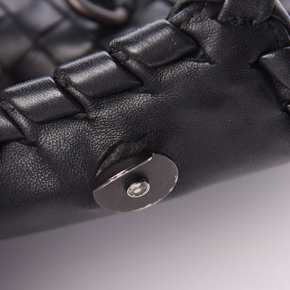 Bottega Veneta Nappa Intrecciato Flap Shoulder Bag Black 11 of 11