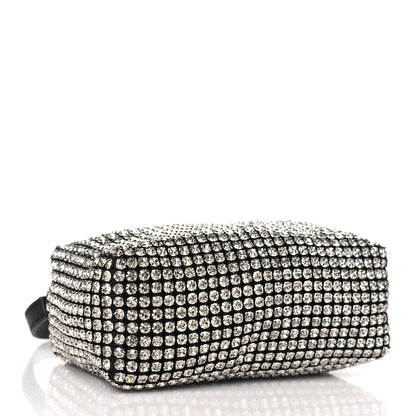 Alexander Wang Mesh Crystal Rhinestone Mini Heiress Pouch Black Silver 4 of 10