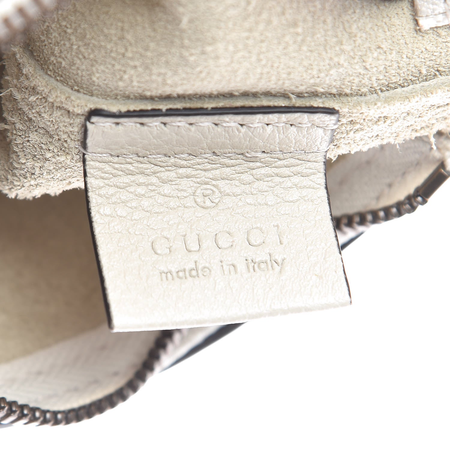 Gucci Pebbled Calfskin Medium Logo Portfolio Clutch White 8 of 9