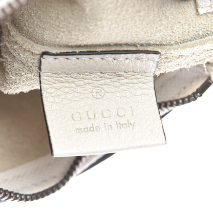 Gucci Pebbled Calfskin Medium Logo Portfolio Clutch White 8 of 9