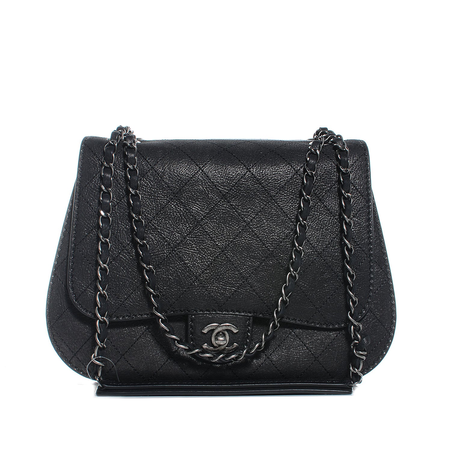 Chanel Calfskin Coco Twin Large Flap Black 1 of 7