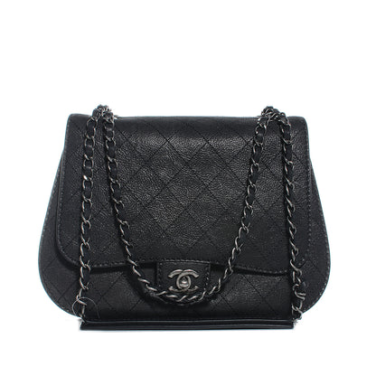 Chanel Calfskin Coco Twin Large Flap Black 1 of 7
