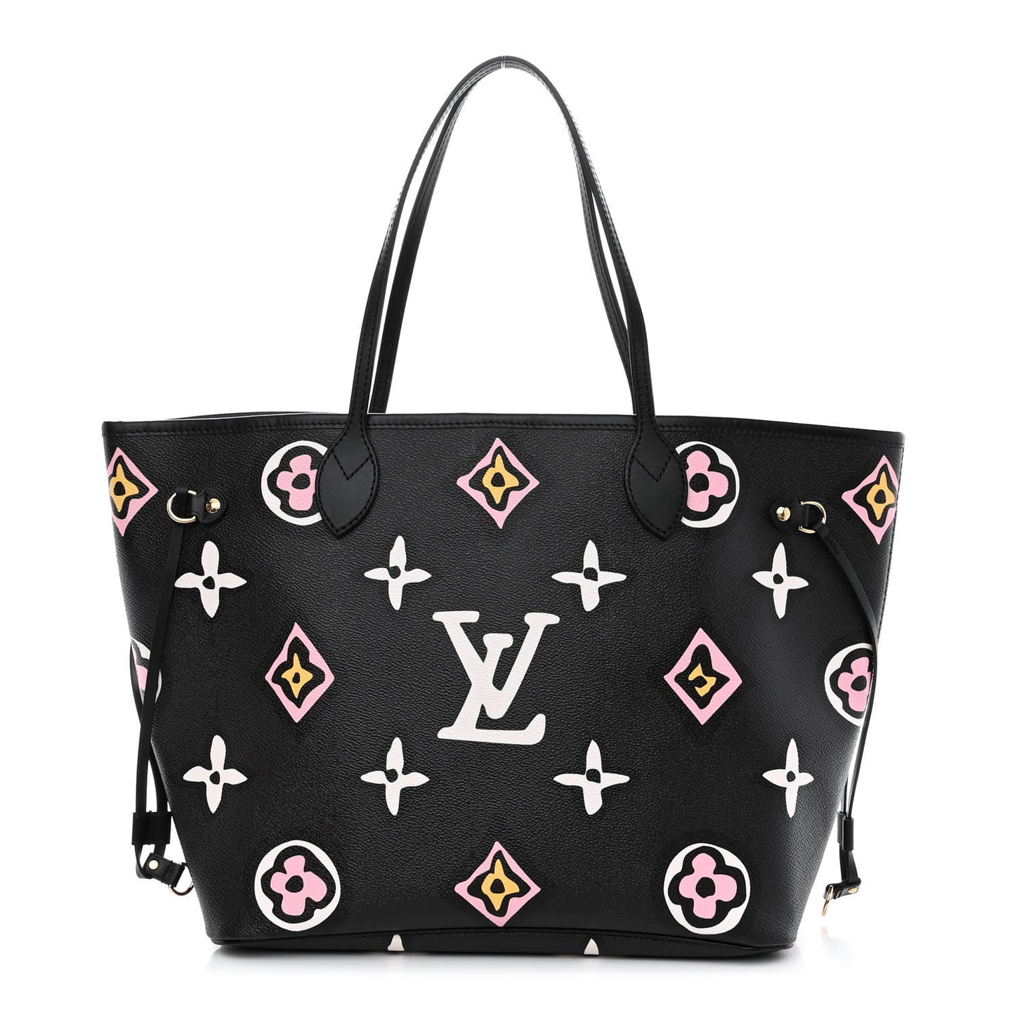Monogram Giant Wild At Heart Neverfull MM Black