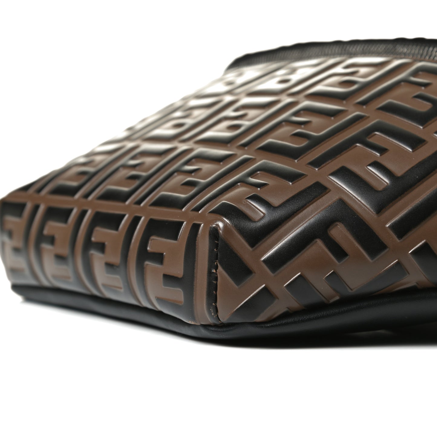 Vitello Century Bi-Color FF 1974 Embossed Belt Bag Maya Black