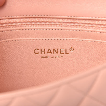 Chanel Lambskin Quilted Mini Rectangular Flap Light Pink 8 of 10