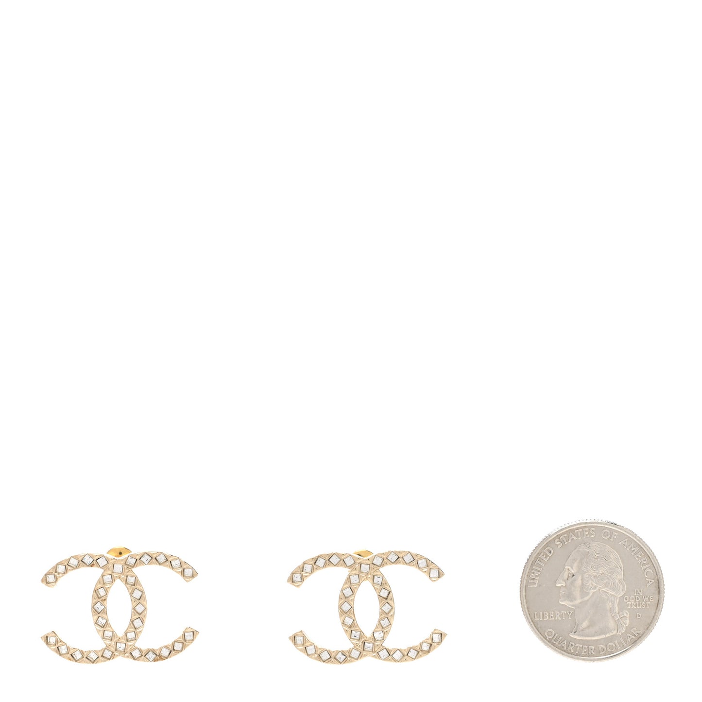 Baguette Crystal High Society CC Earrings Gold