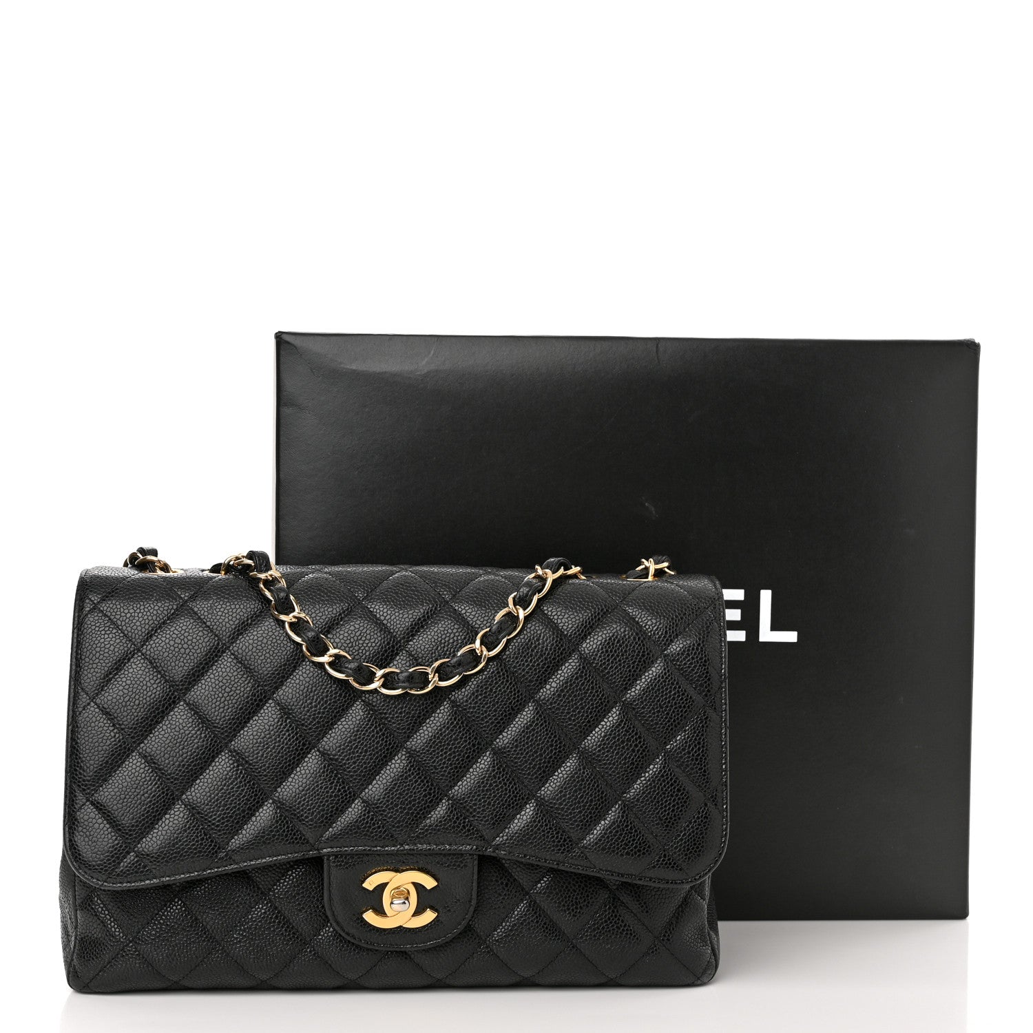 Chanel Caviar Quilted Jumbo Single Flap Black 11 of 11