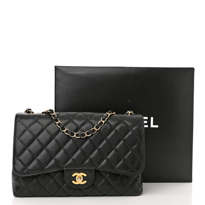 Chanel Caviar Quilted Jumbo Single Flap Black 11 of 11