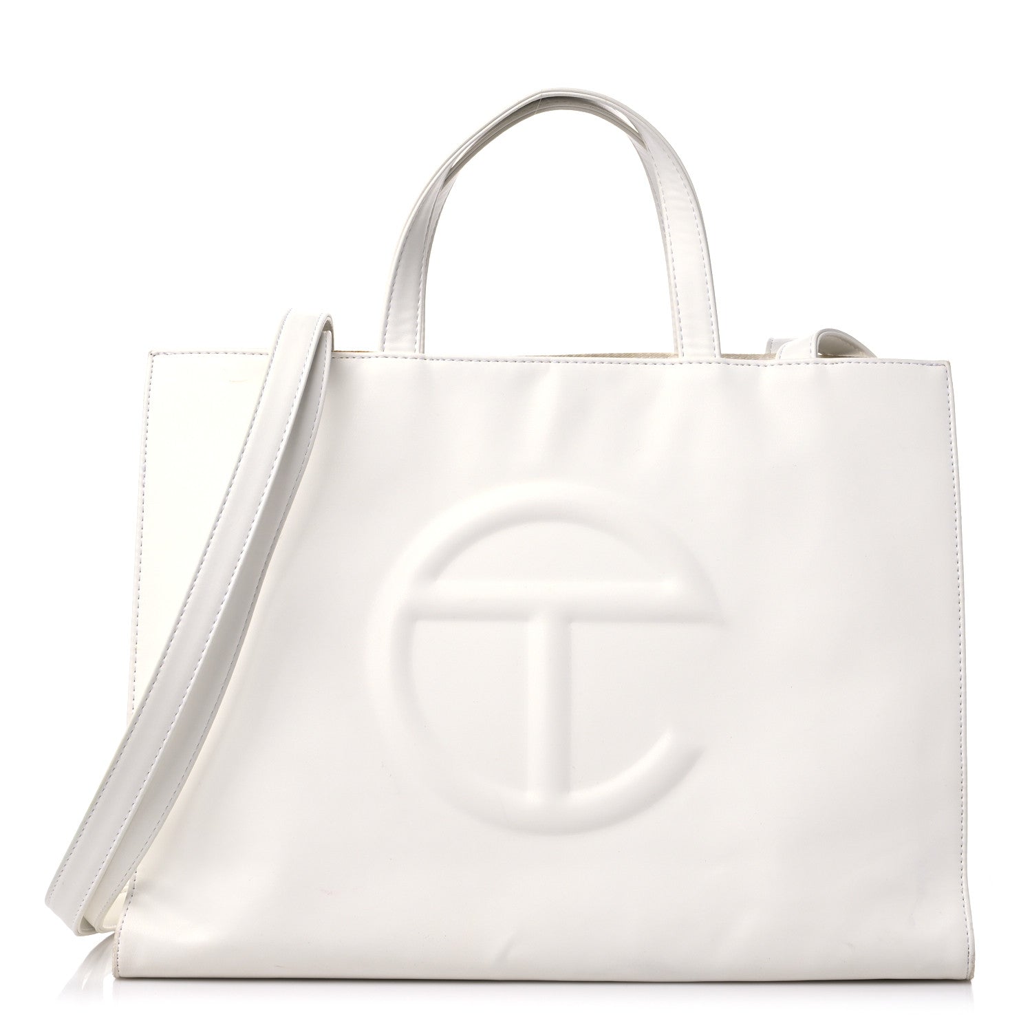 Telfar Vegan Leather Medium Shopping Bag White 1 of 22