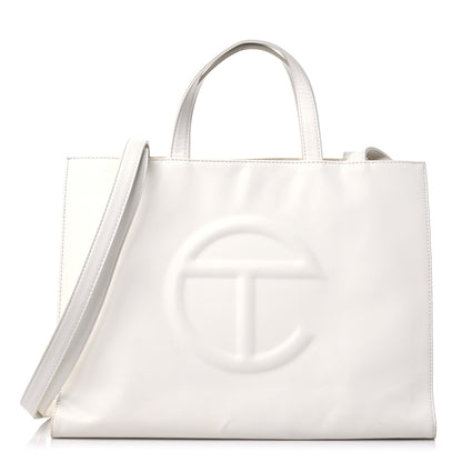 Telfar Vegan Leather Medium Shopping Bag White 1 of 22