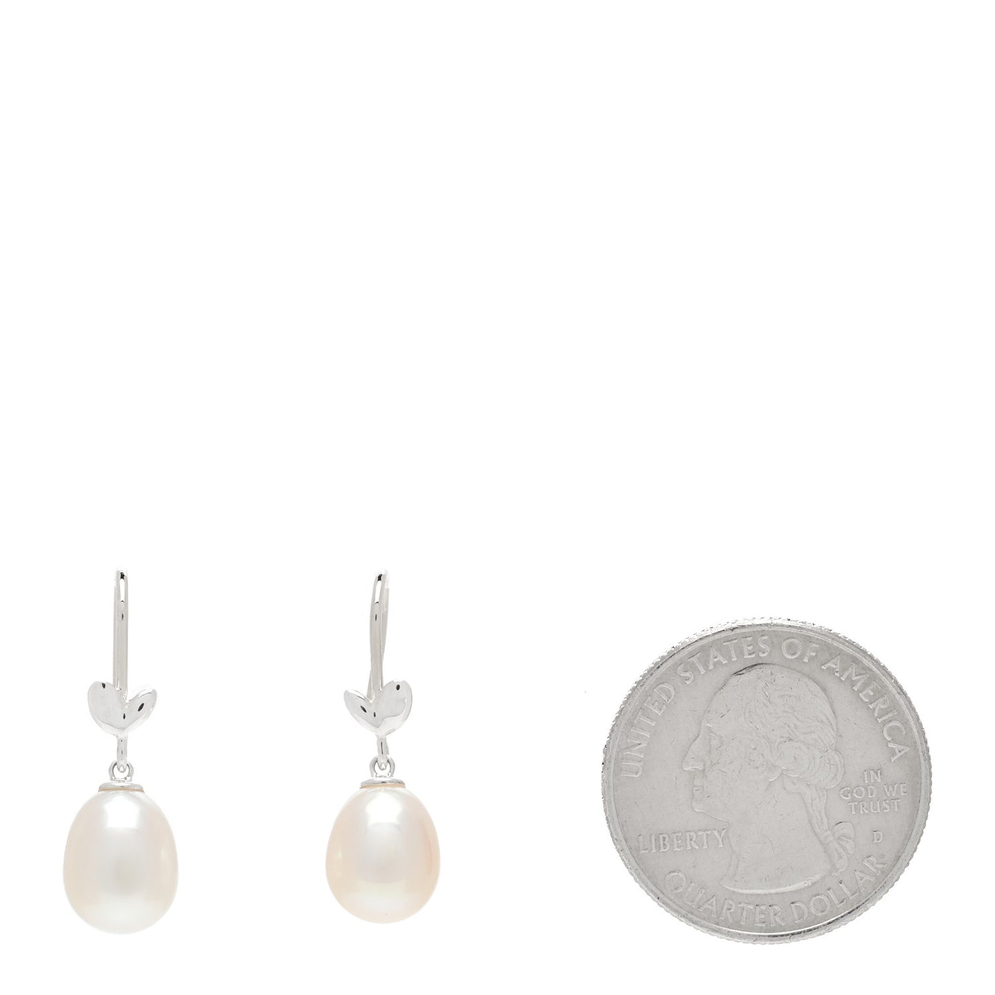 Sterling Silver Pearl Paloma Picasso Olive Leaf Drop Earrings