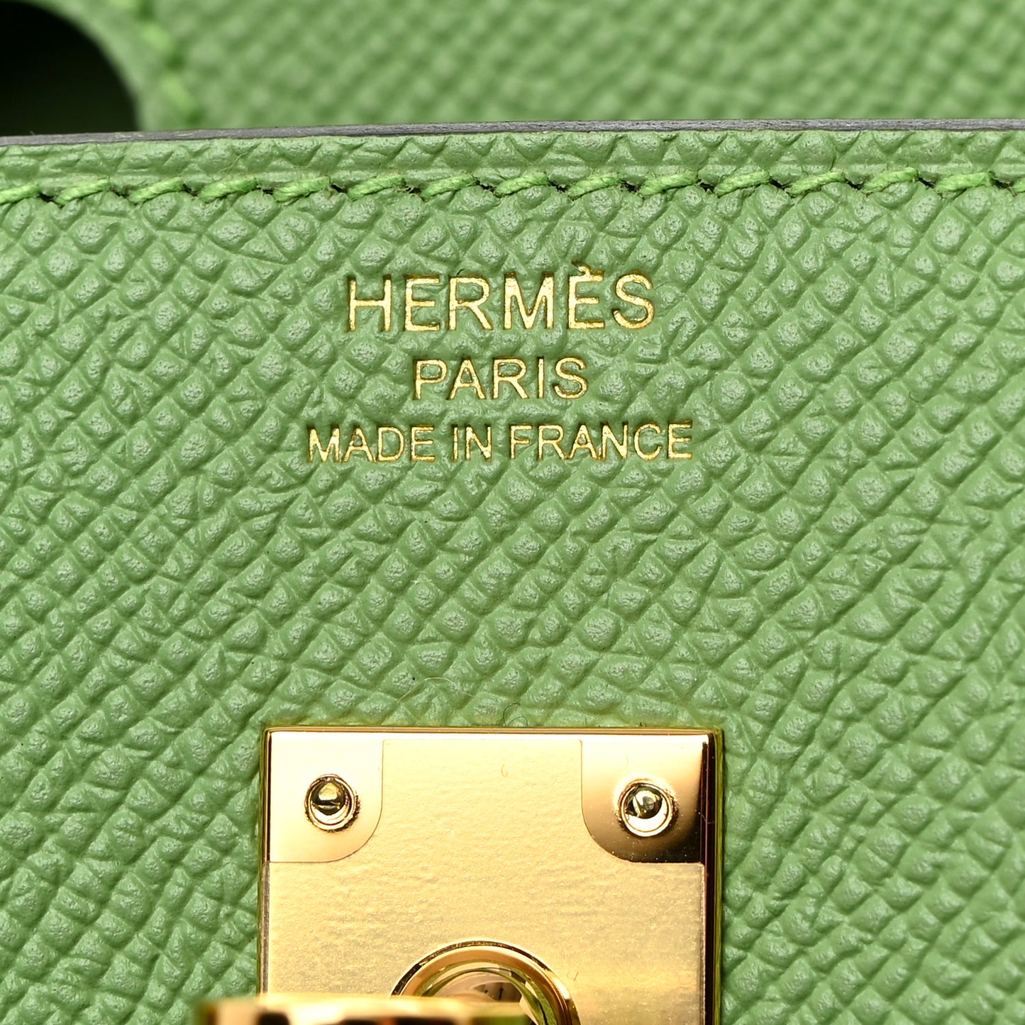 Epsom Birkin Sellier 25 Vert Criquet