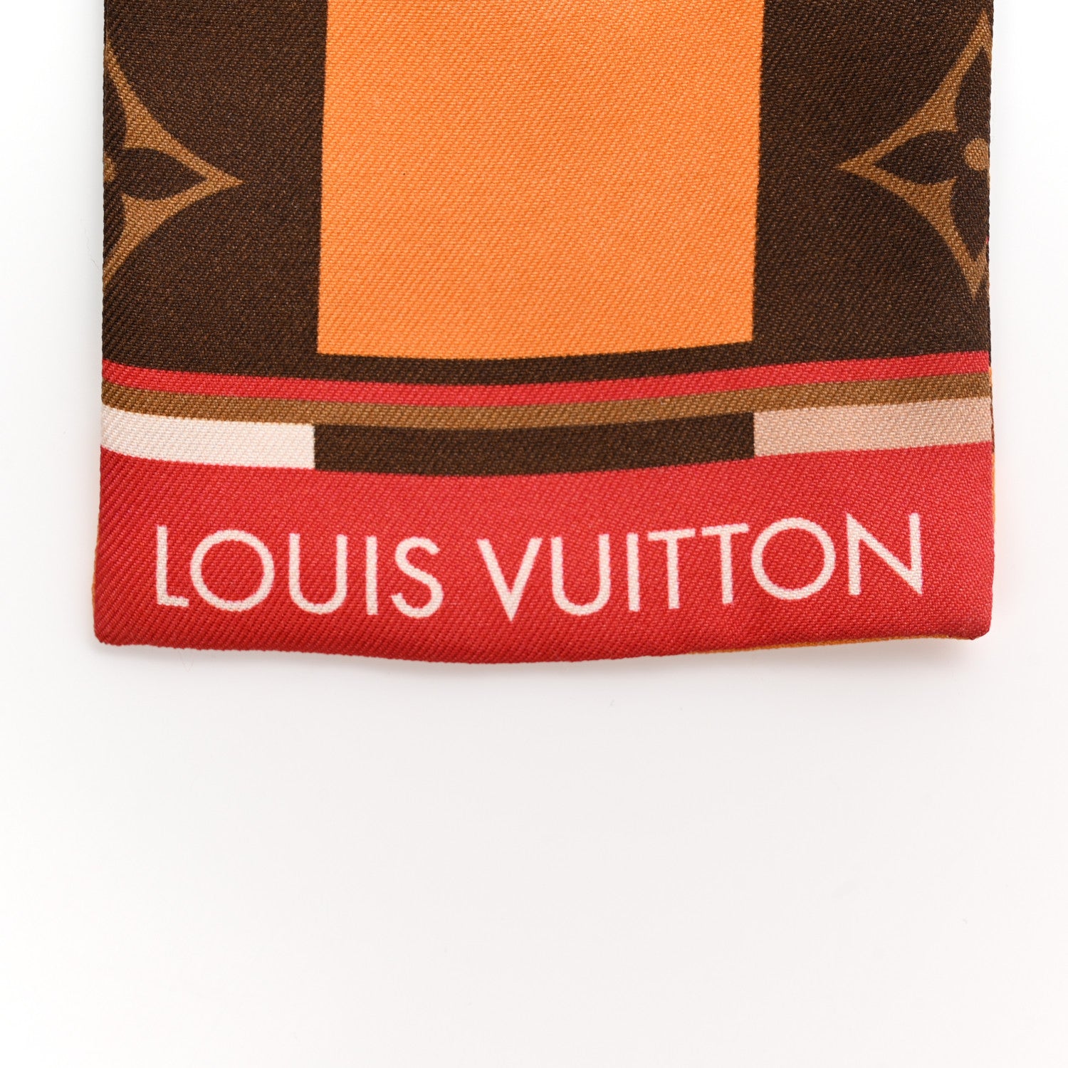 Louis Vuitton Silk Monogram Check Bandeau Beige 2 of 4