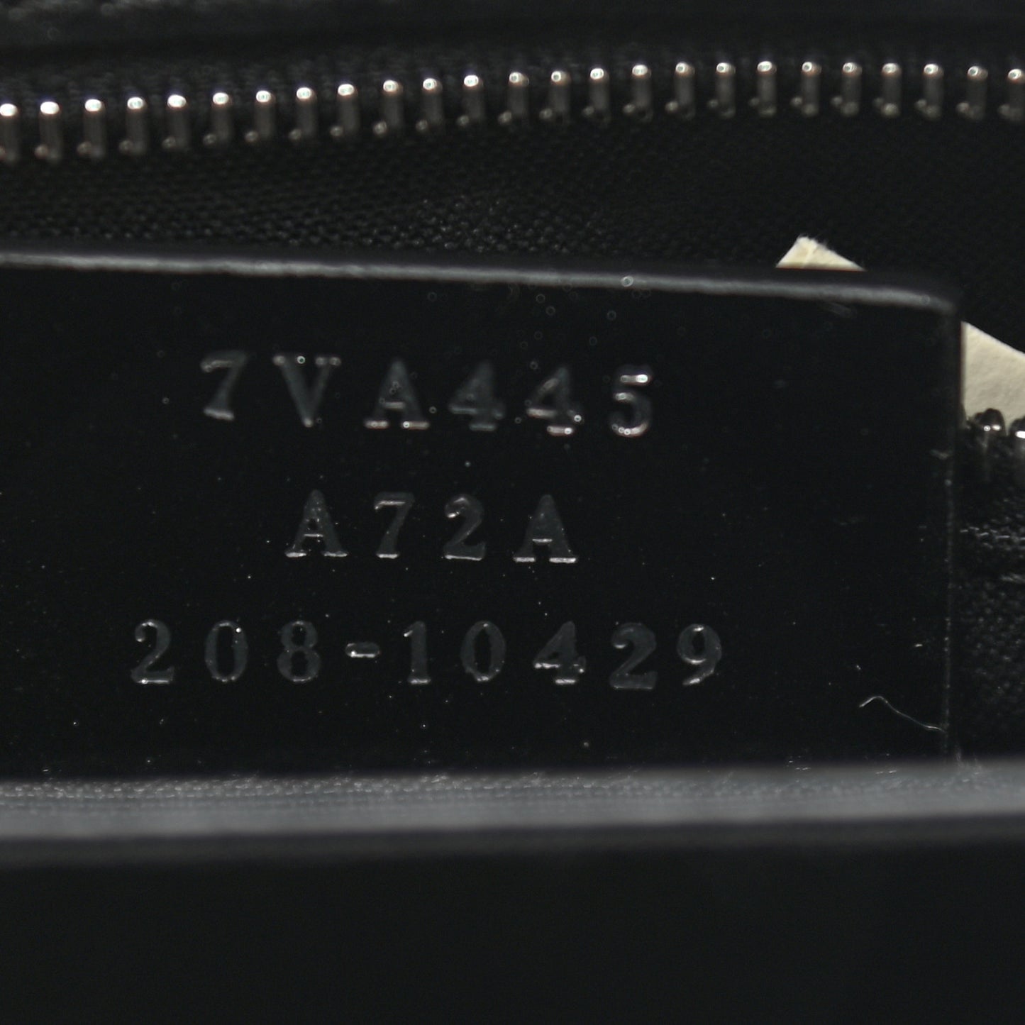 Vitello Grace F is Fendi Bi-Color FF 1974 Embossed Zip Pouch Maya Black