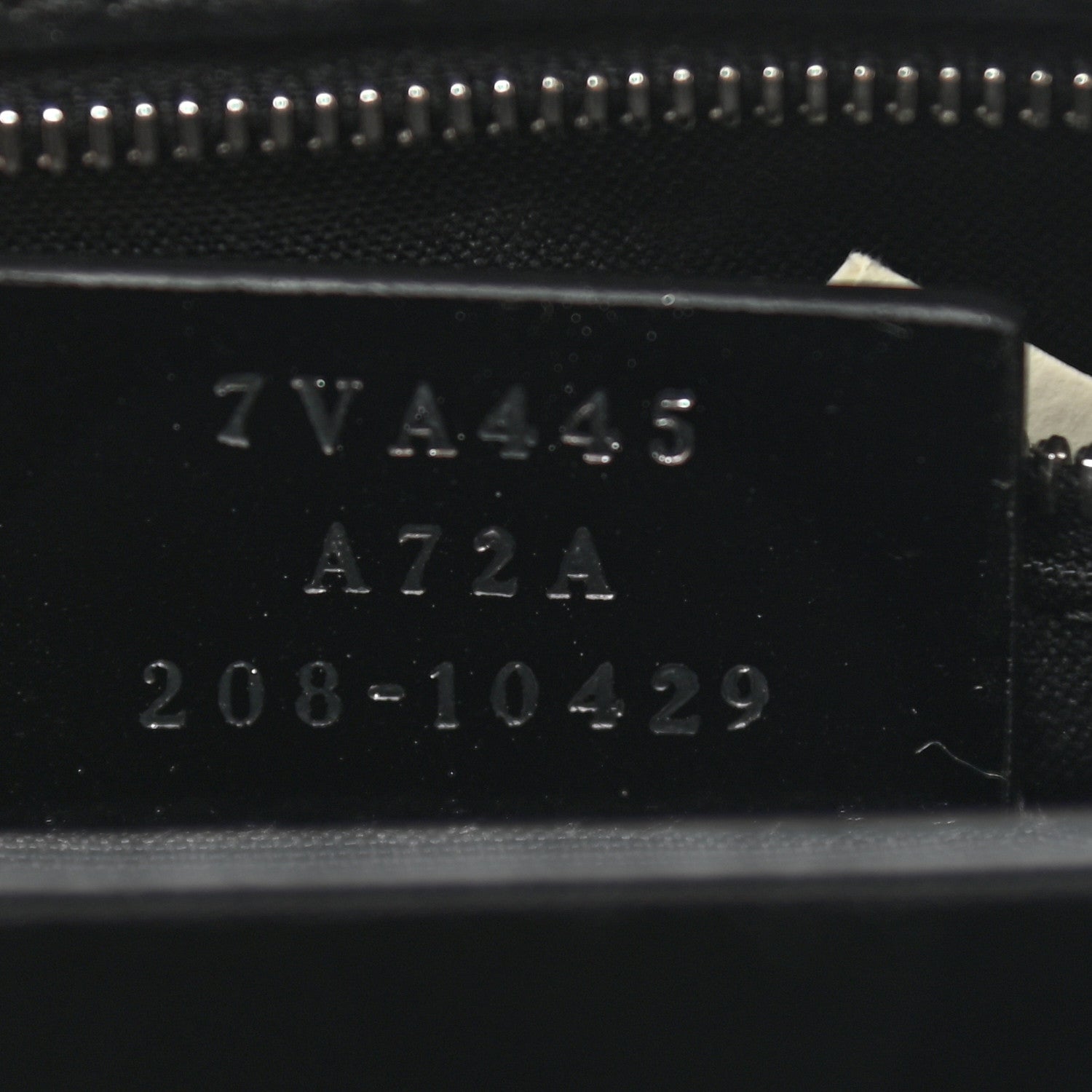 Fendi Vitello Grace F is Fendi Bi-Color FF 1974 Embossed Zip Pouch Maya Black 7 of 7