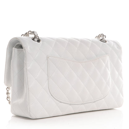 Chanel Caviar Quilted Medium Double Flap White 3 of 9