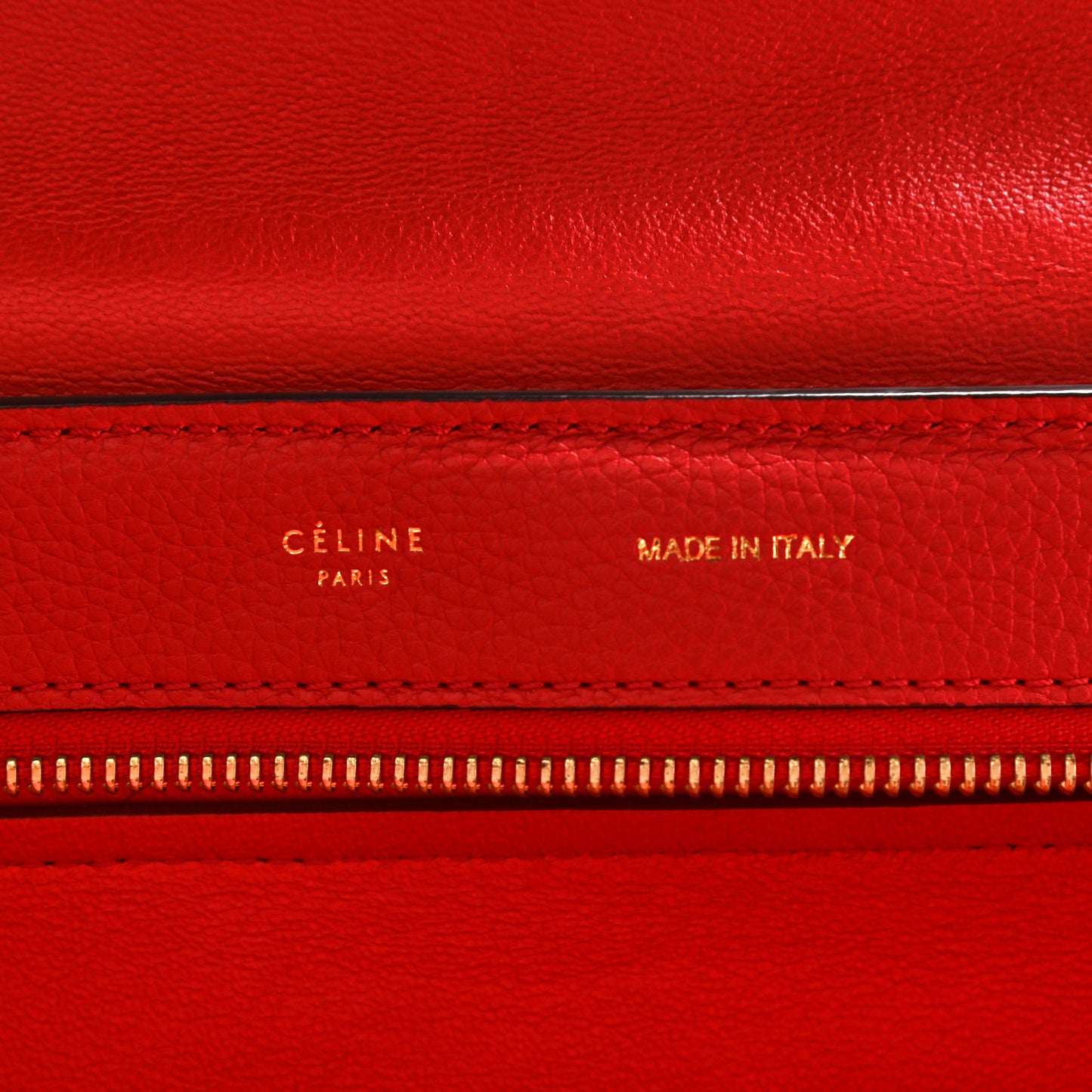 Drummed Calfskin Suede Large Trapeze Coquelicot