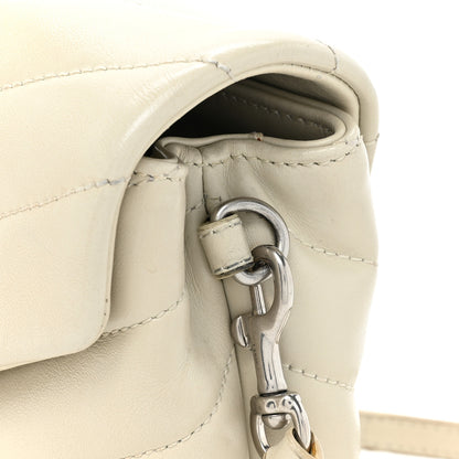 Saint Laurent Calfskin Y Quilted Monogram Toy Loulou Crossbody Bag Crema Soft 14 of 18