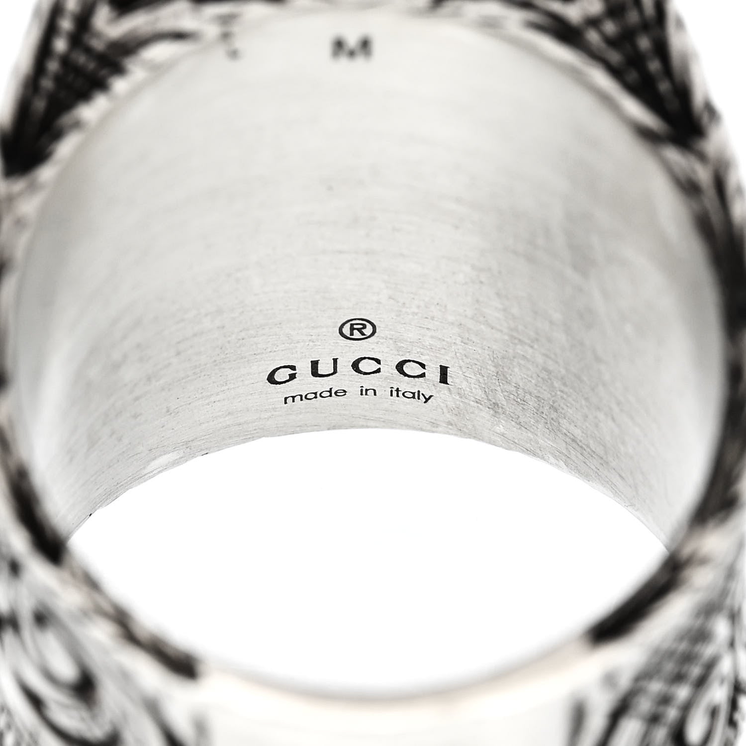 Gucci Sterling Silver Letter N Ring 57 8 5 of 6