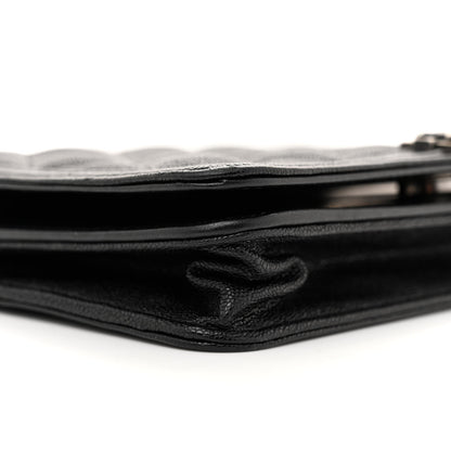 Chanel Caviar Quilted Boy Wallet On Chain WOC Black 8 of 12