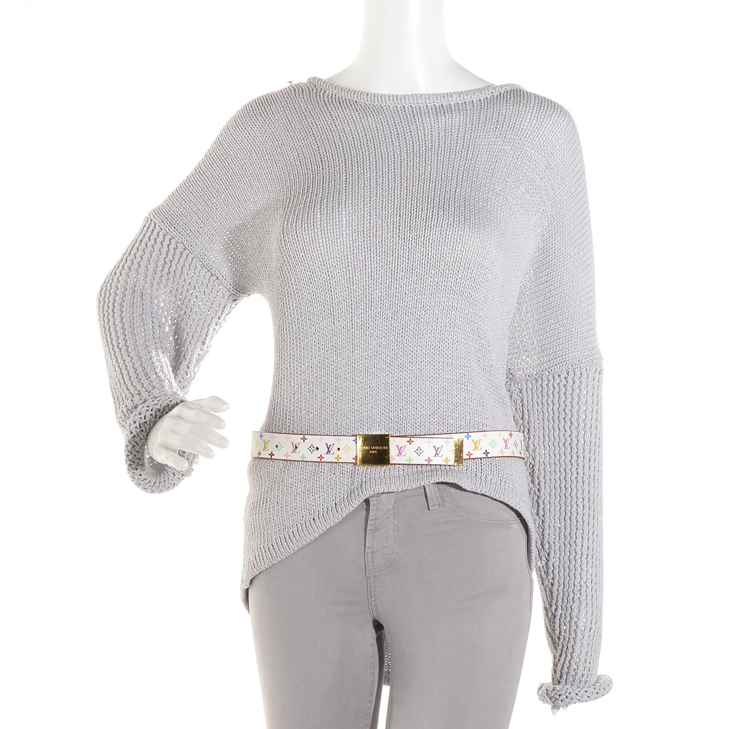 Square Buckle Belt White 80 32