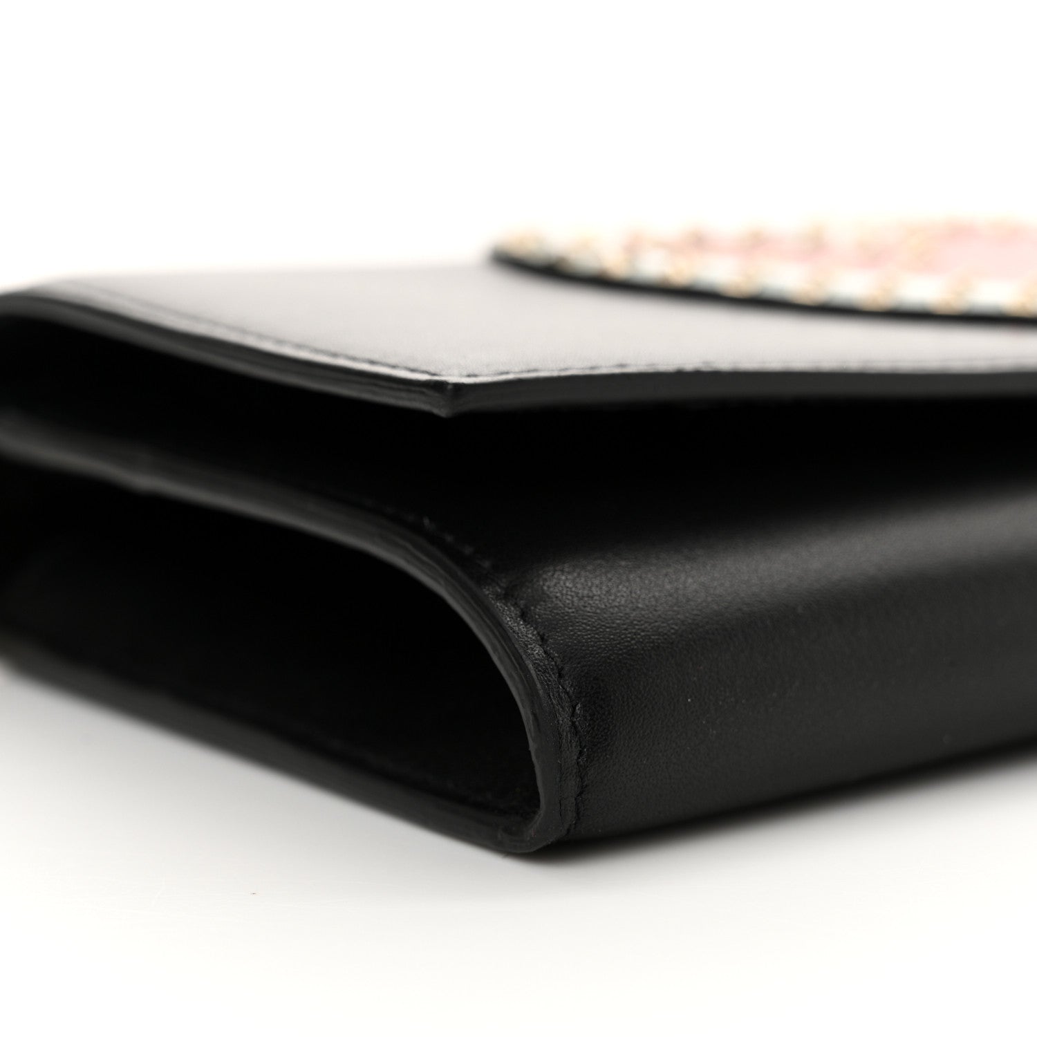 Valentino Garavani Smooth Calfskin Rockstud Heart Wallet On Chain Black Multicolor 10 of 12