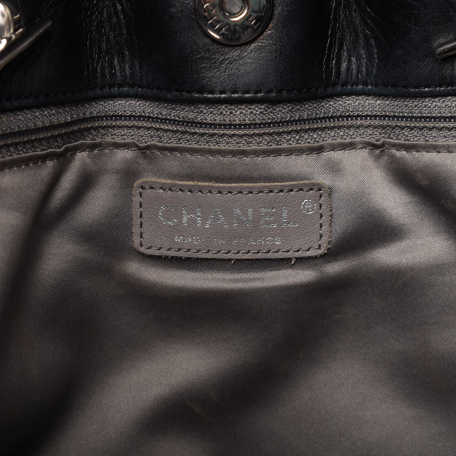 Chanel Vinyl Quilted Funny Tweed Tote Black 8 of 10