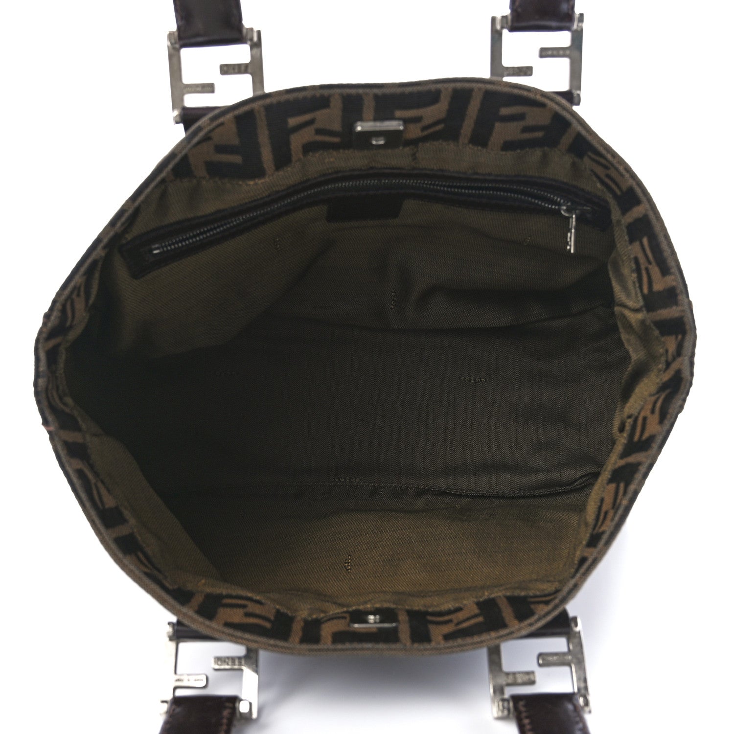 Fendi Zucca Top Handle Tote Tobacco 4 of 9