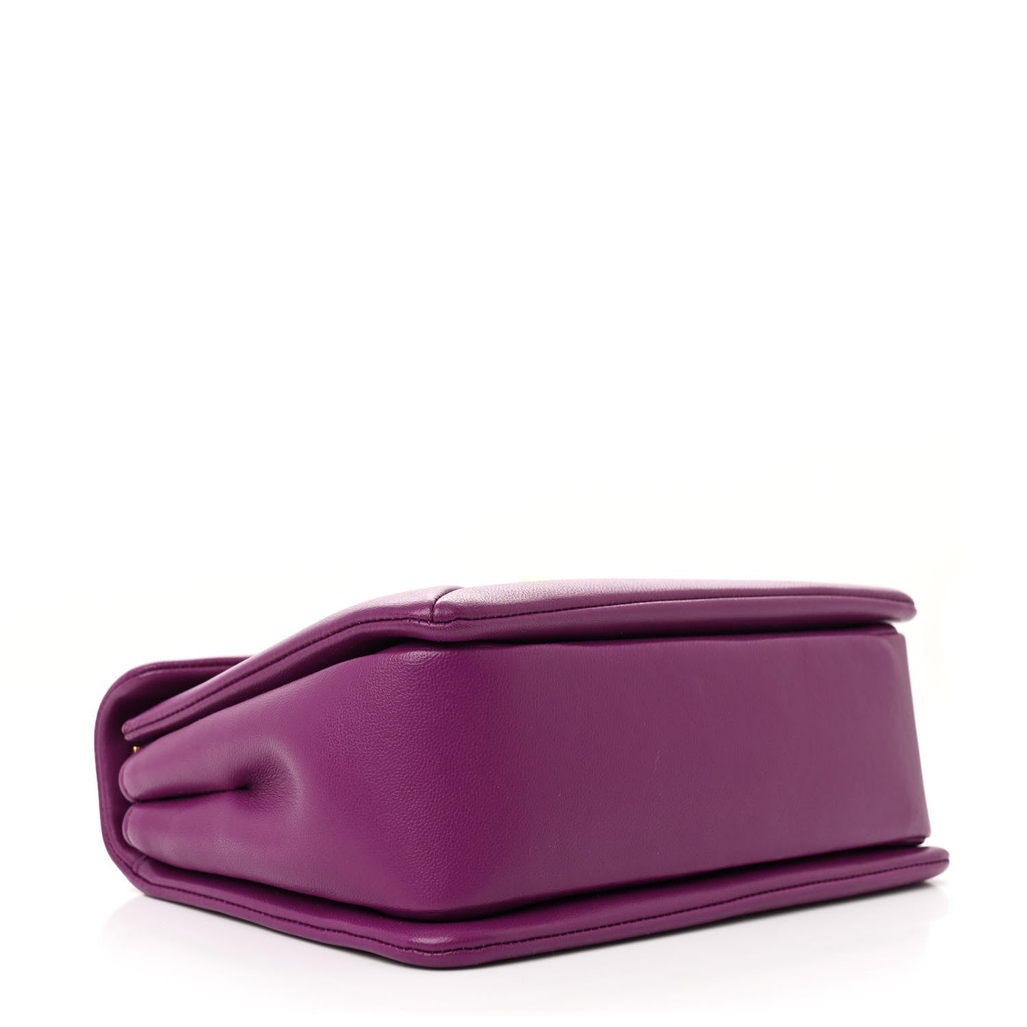 Valentino Garavani Nappa One Stud Chain Clutch Prune 4 of 11