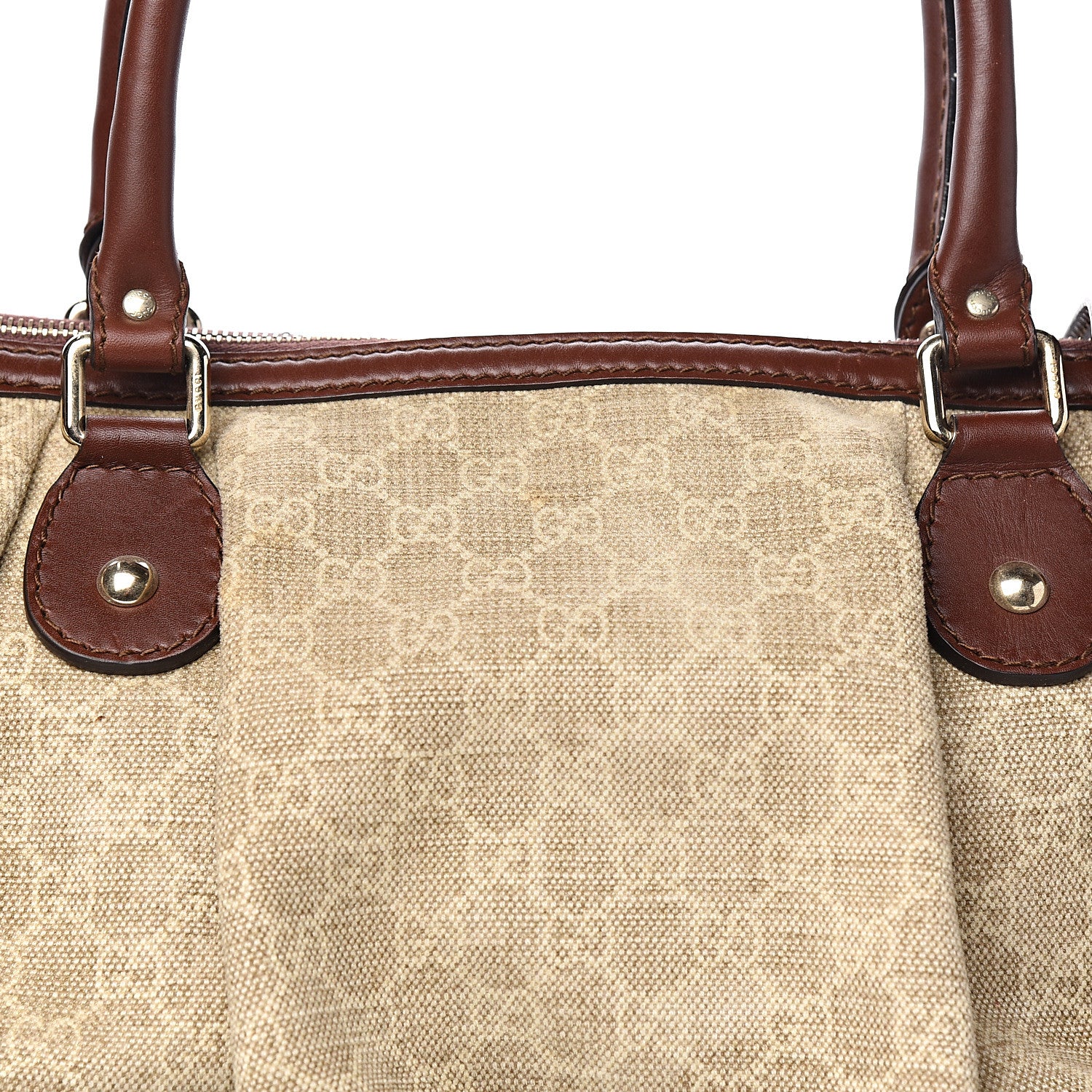 Gucci Monogram Cabinato Large Sukey Top Handle Brown 9 of 9