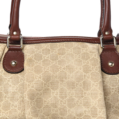 Gucci Monogram Cabinato Large Sukey Top Handle Brown 9 of 9