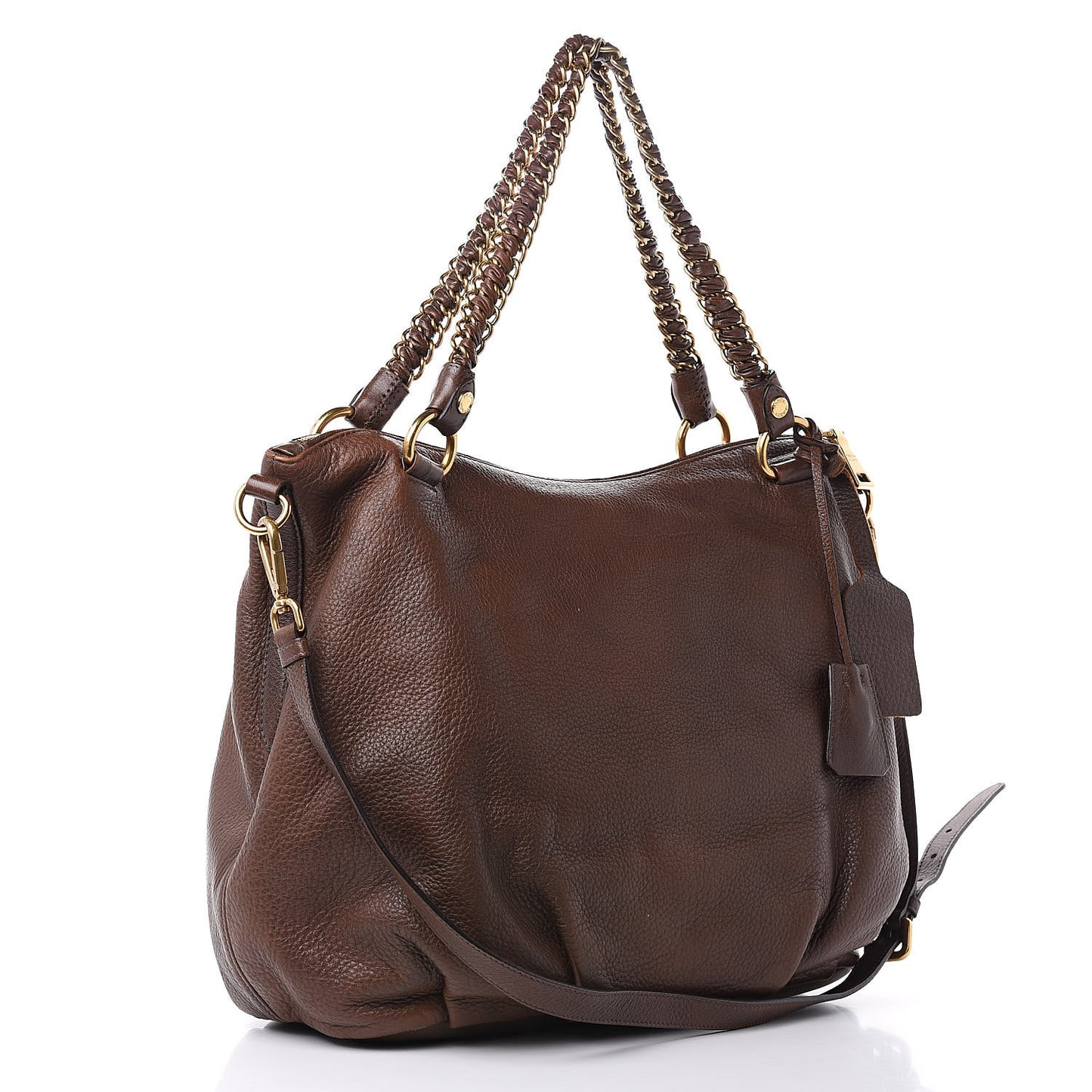 Cervo Deerskin Chain Bag Bruciato