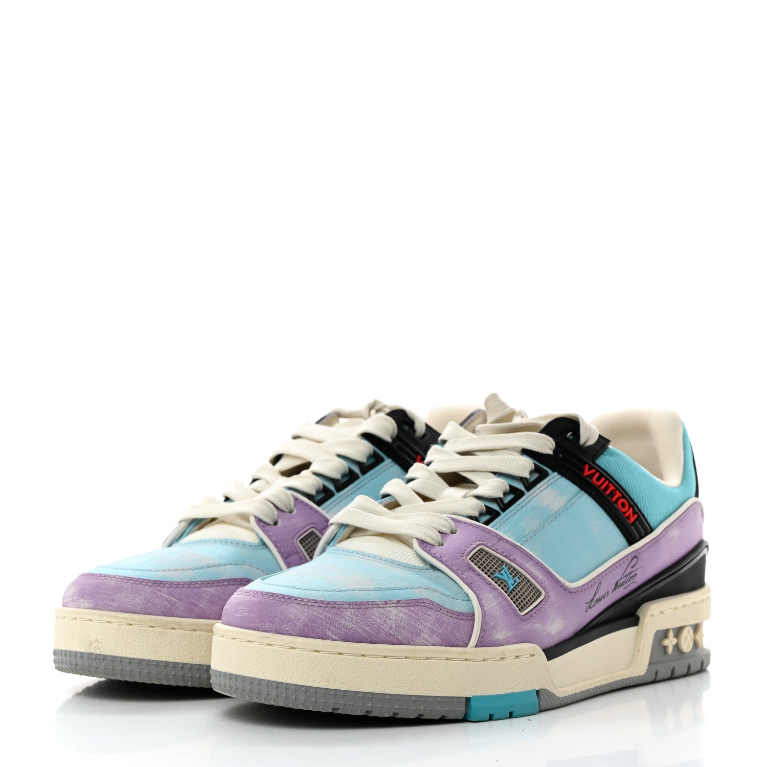 Louis Vuitton Calfskin Mens LV Trainer Sneaker 37 3 of 9