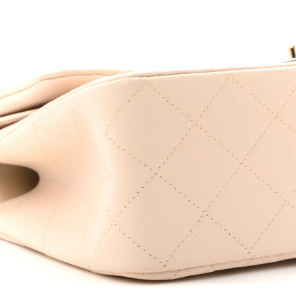 Chanel Caviar Quilted Jumbo Double Flap Light Beige 9 of 10