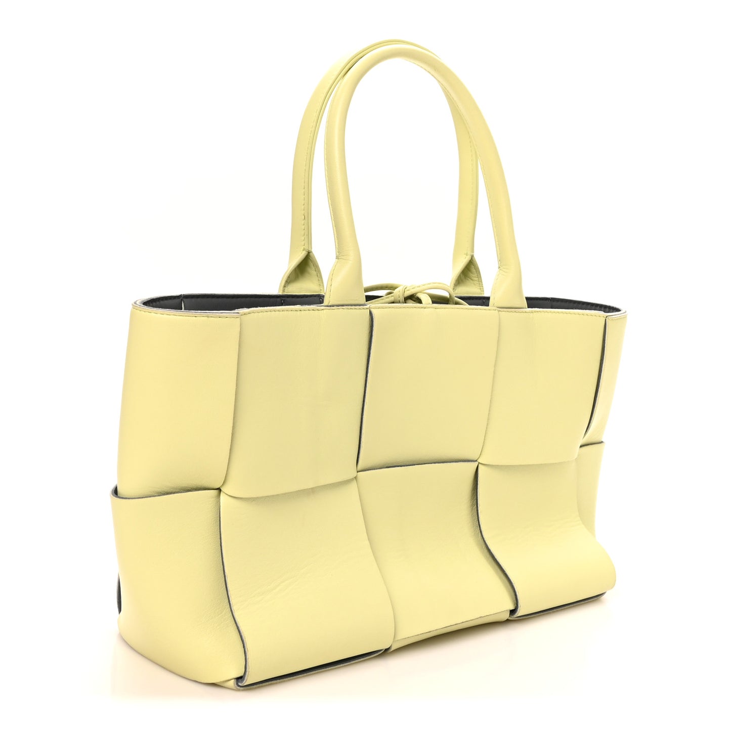 Nappa Maxi Intrecciato Small Arco Tote Lemon
