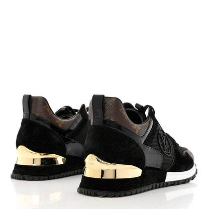 Louis Vuitton Suede Monogram Run Away Sneakers 39 Black 4 of 10