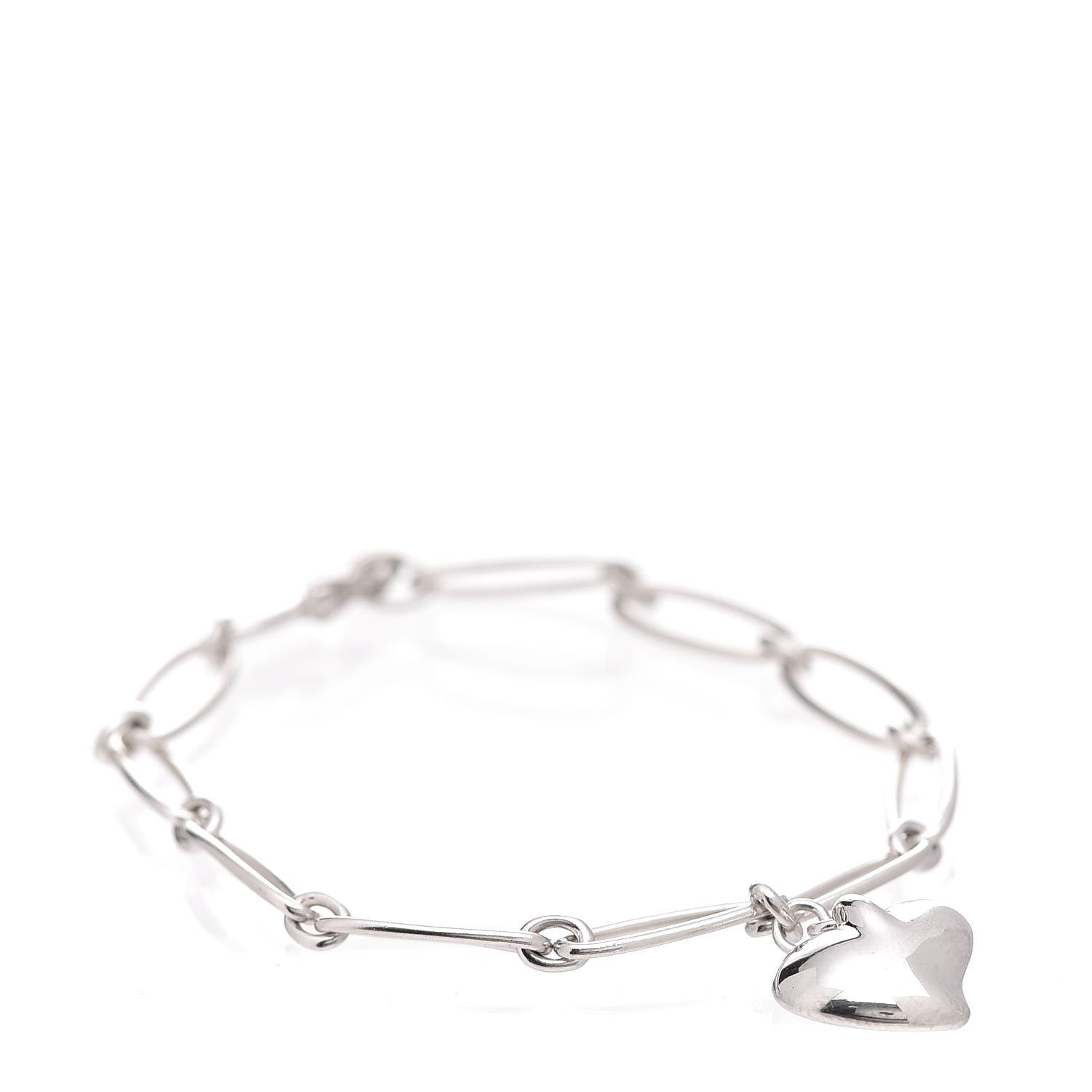 Tiffany Sterling Silver Elsa Peretti Full Heart Bracelet 8 of 13