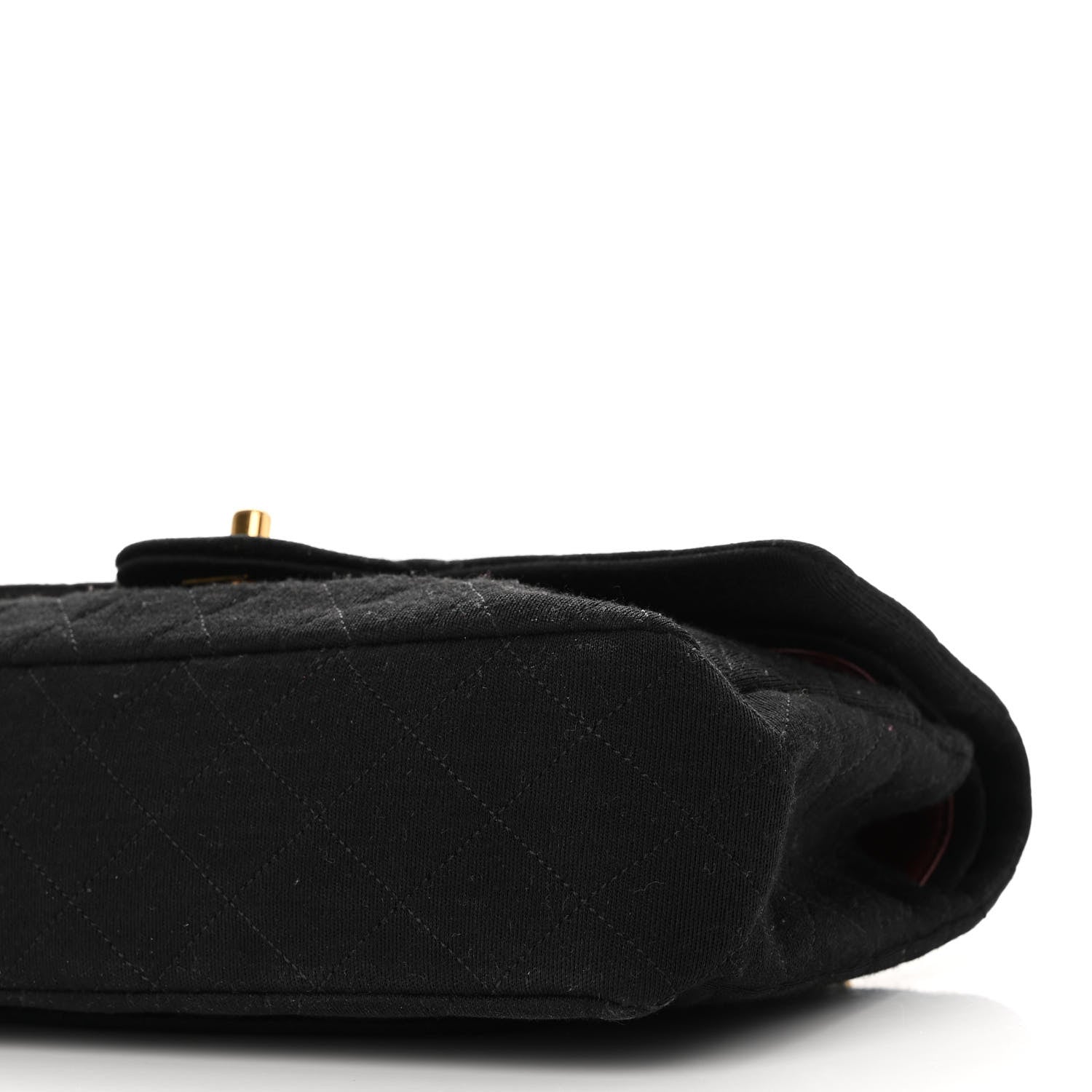 Chanel Jersey Quilted Small Double Flap Black 11 of 12