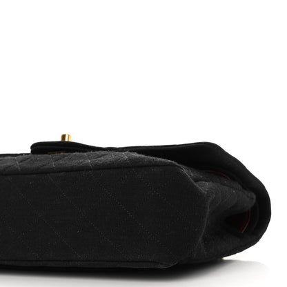Chanel Jersey Quilted Small Double Flap Black 11 of 12