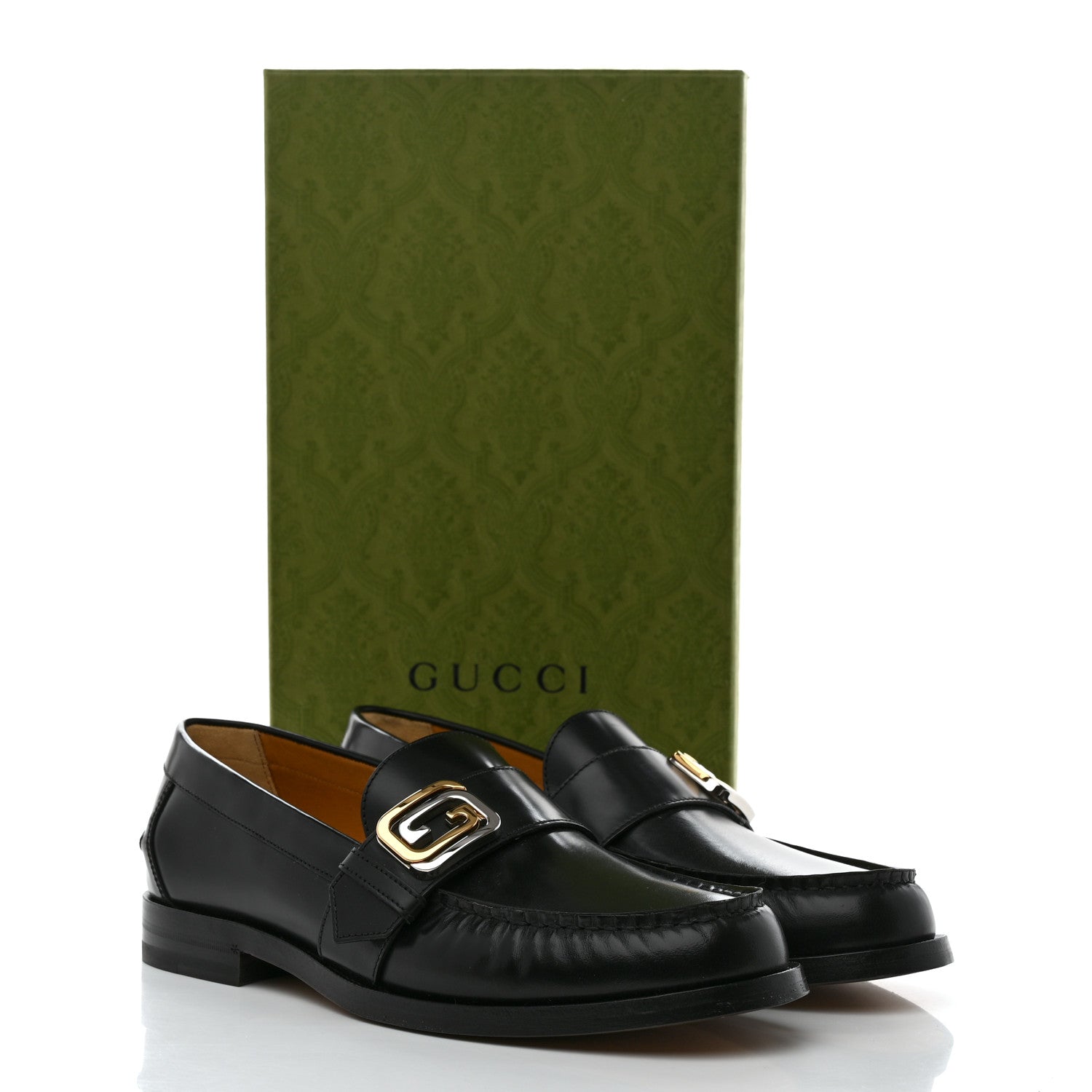 Gucci Calfskin Mens Interlocking G Loafers 10 Black 9 of 9