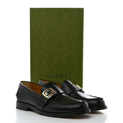 Gucci Calfskin Mens Interlocking G Loafers 10 Black 9 of 9