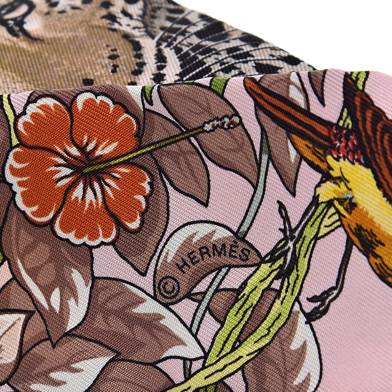 Hermes Silk Jungle Love Love Twilly Rose Pale Etoupe 4 of 4