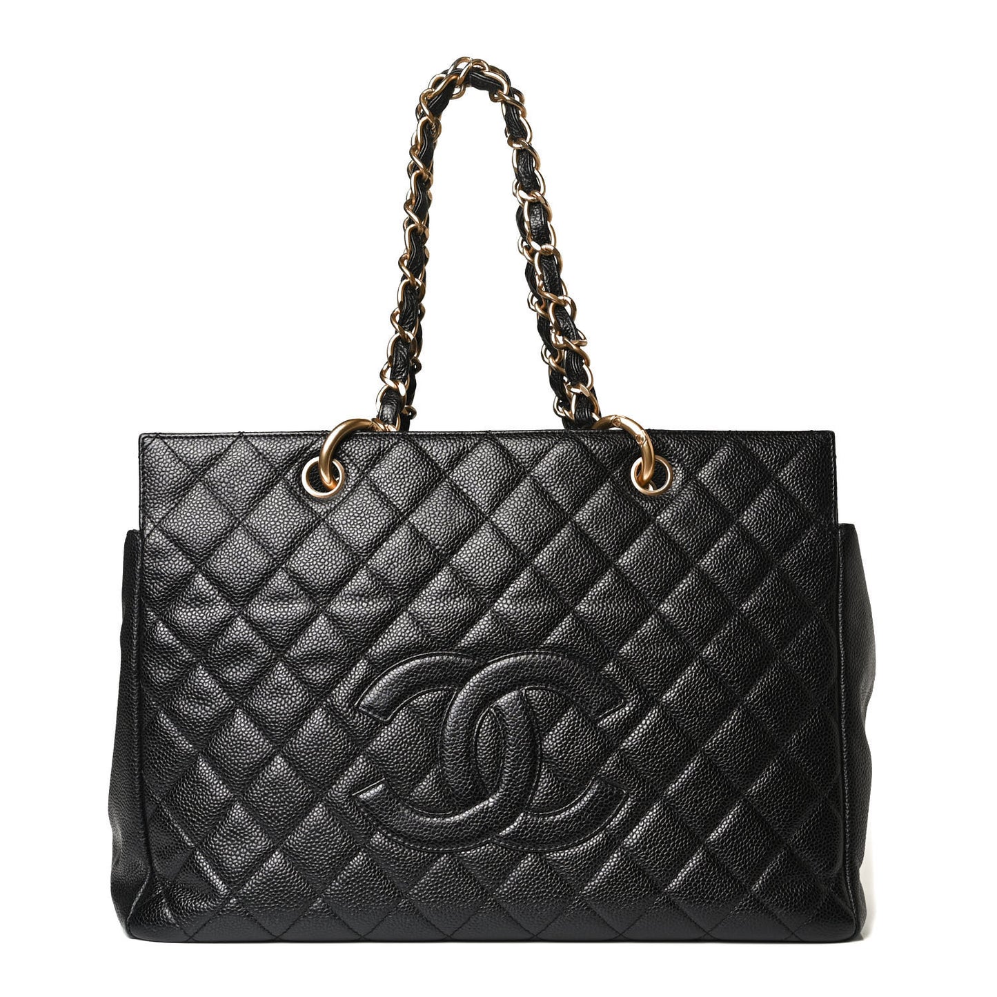 Caviar Quilted Grand Timeless Tote GTT Black